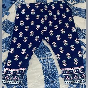 floral blue and pink pants baby girl pants.